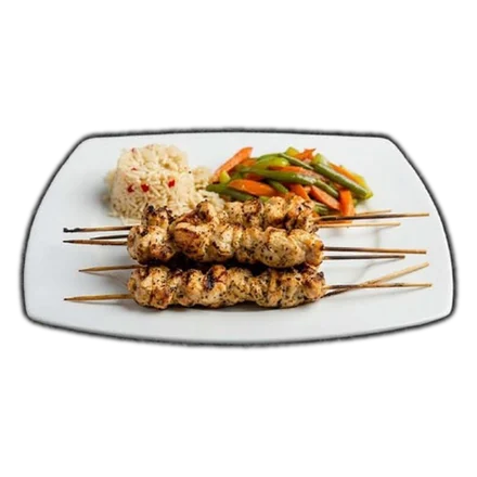 Brochette de poulet marinée