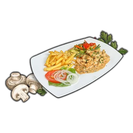 Émincé de poulet aux champignons